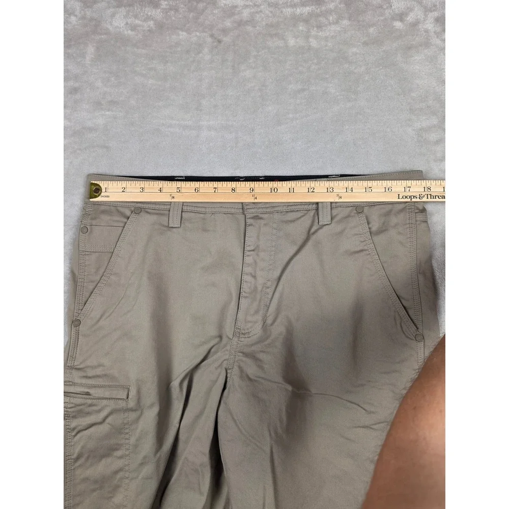 Wrangler Regular Fit Shorts Mens 34 Khaki Tan Stretch Cargo Utility 1967460